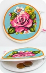 Portemonnee - bloem rose 